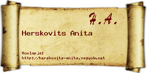 Herskovits Anita névjegykártya