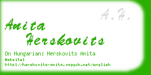 anita herskovits business card
